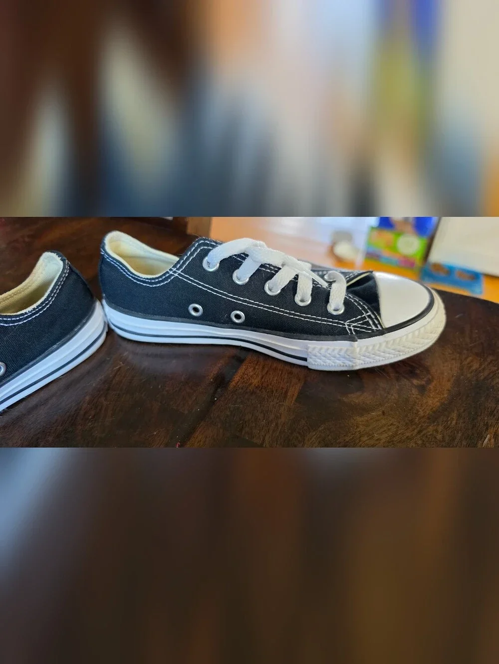 Converse Kids Black Canvas Low-Top Sneakers with White Laces